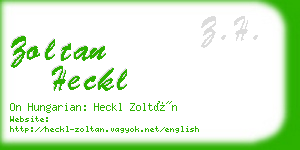 zoltan heckl business card